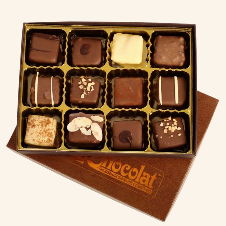 Our 12-piece gift box, open