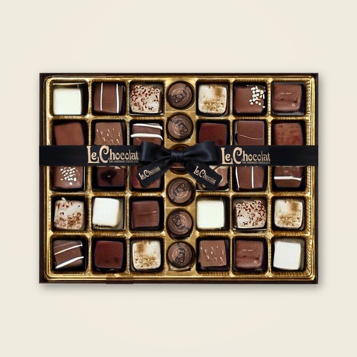 Our 36-piece gift box of handmade chocolates